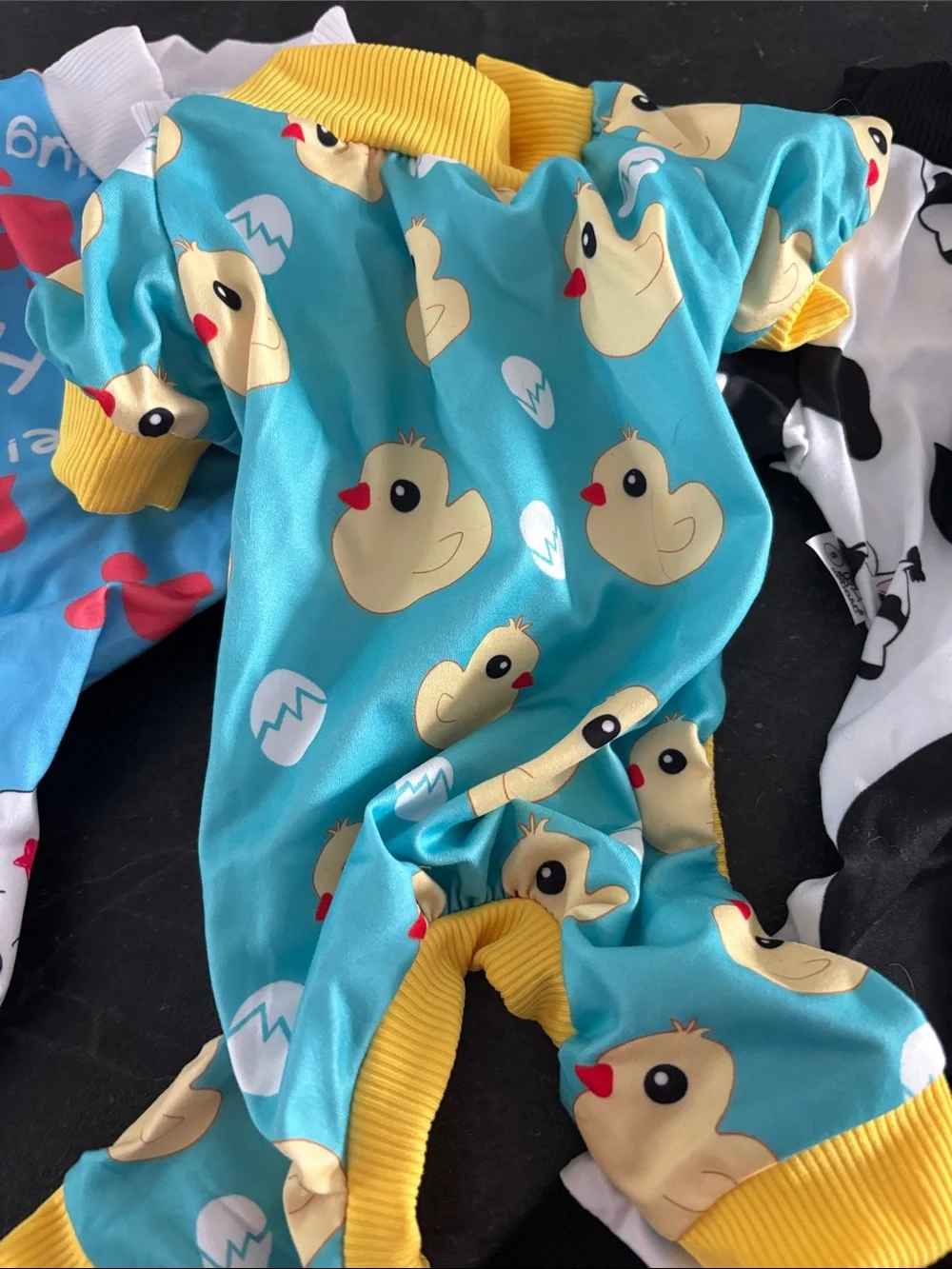 Colorful Printed Pet Pajamas Set - Pigs, Puppies, Ducks & Cows